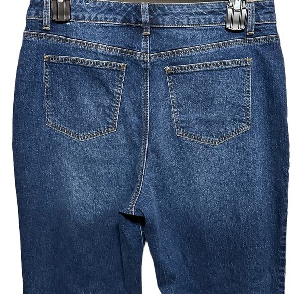 TALBOTS Jeans Womens Size 14P Blue High Waist Relaxed Fit Huron Wash - Picture 4 of 6